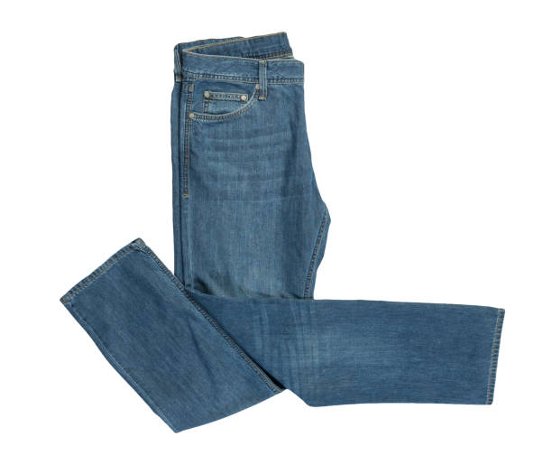 istock Blue jeans isolated on white background.Beautiful  jeans 1323074650