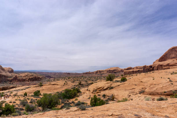 istock Rock cliffs in Utah canyon corona arch trail 1323076762