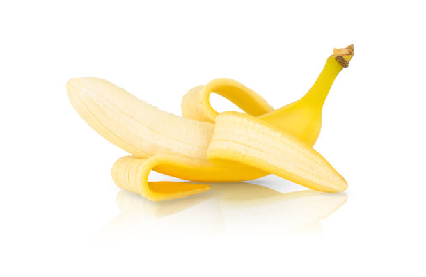 istock Half peeled isolated banana 1323080100