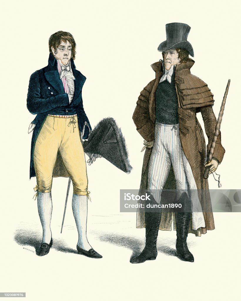 Mens Fashions Of The Early 19th Century Tail Coat Breeches Carrick ...