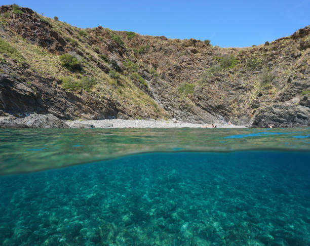 istock Spain Costa Brava rocky beach near Portbou 1323084210