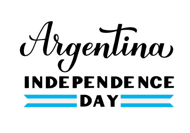 istock Argentina Independence Day lettering. National holiday celebrated on July 9. Vector template for typography poster, banner, greeting card, flyer, etc 1323092088