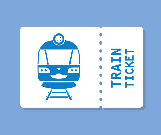 zugticket-symbol - electric train illustrations stock-grafiken, -clipart, -cartoons und -symbole