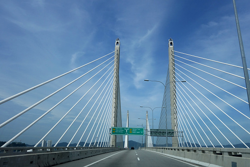 Penang, Malaysia- Dec 27, 2016: View of 2nd Penang Bridge or known as Sultan Abdul Halim Muadzam Shah bridge