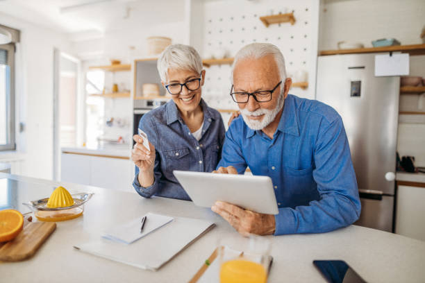 istock Senior couple at home 1323103241