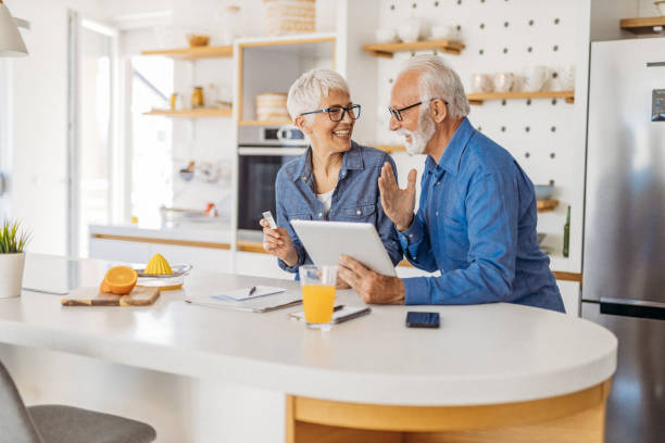 istock Senior couple at home 1323103962