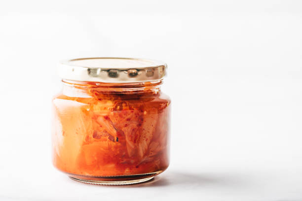 istock Jar of Korean Kimchi, fermented cabbage 1323109954