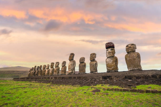 istock The ancient moai on Easter Island  of Chile 1323110147