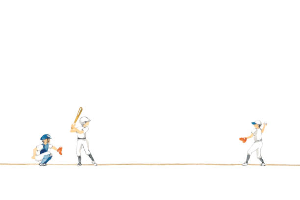 illustrazioni stock, clip art, cartoni animati e icone di tendenza di ragazzo di baseball - art painted image ball baseball