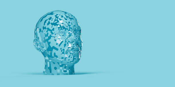 istock Incomplete human head. Creation of artificial person. 1323134261