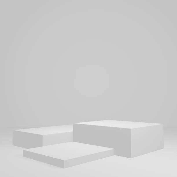 istock White Product Stand in white room ,Studio Scene For Product ,minimal design,3D rendering 1323136435