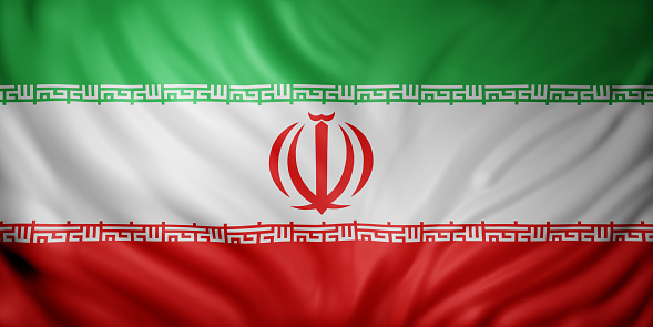 3d rendering of a national Iran flag