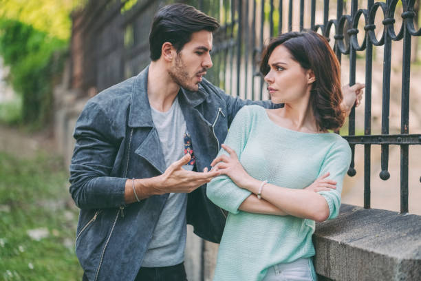 istock Young couple in conflict 1323149351
