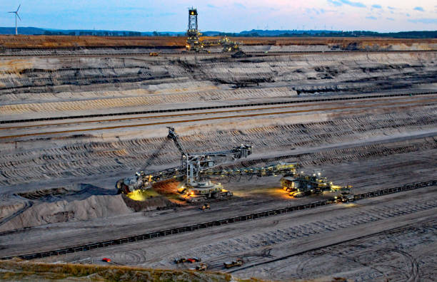istock Bucket Wheel Excavator working in a brown col surface mine in Garzweiler Germany 1323155002
