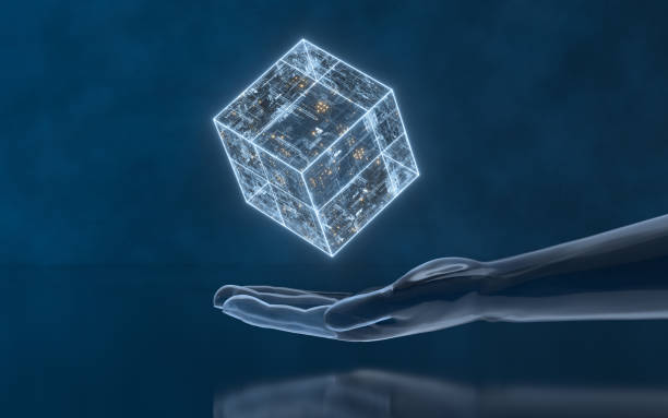 istock Hand sculpture with fog background, 3d rendering. 1323156113