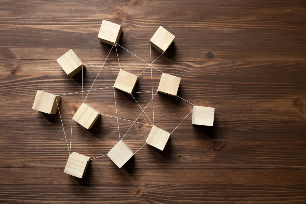 istock Wooden blocks with white lines 1323157532