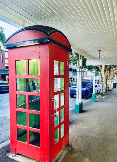 istock Red Telephone Box in Public Street 1323167417