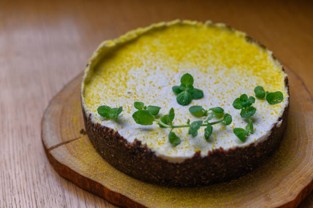 istock Vegan nut cake. Lime and Chocolate Cashew Tart 1323173816