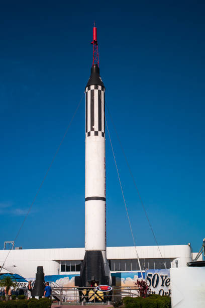 foguete mercury redstone no centro espacial kennedy - kennedy center - fotografias e filmes do acervo