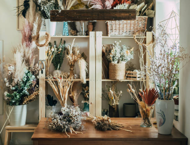 istock Beautiful Small Business Workshop with Dry Flowers 1323182142