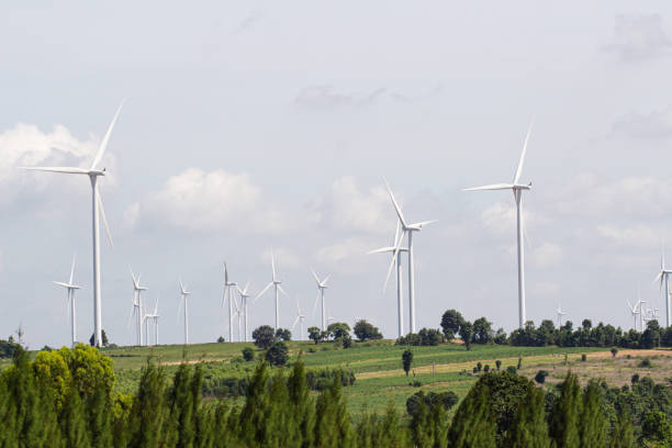 istock Wind turbines for generating clean electricity 1323184647