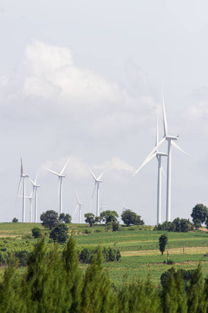 istock Wind turbines for generating clean electricity 1323184773