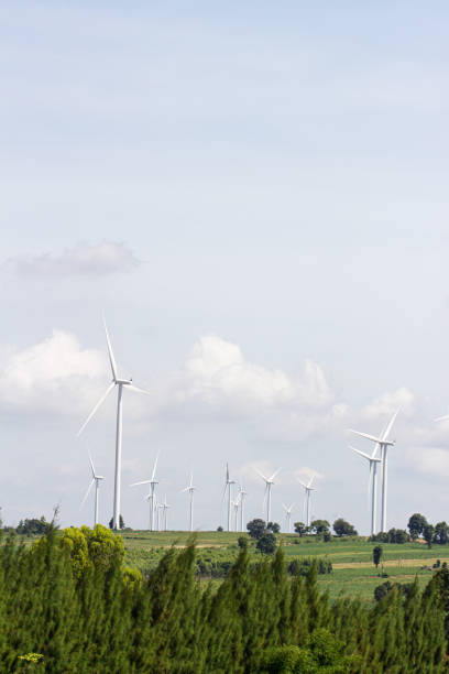 istock Wind turbines for generating clean electricity 1323184781