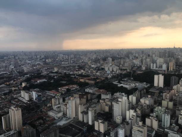 istock Urban skyline in aerial view 1323189577