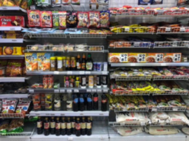 istock Shelf in a supermarket blurred 1323197337