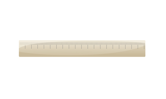 Flat Ruler Image Ruler Flat Vector Illustration Isolated On White Background Stock ...