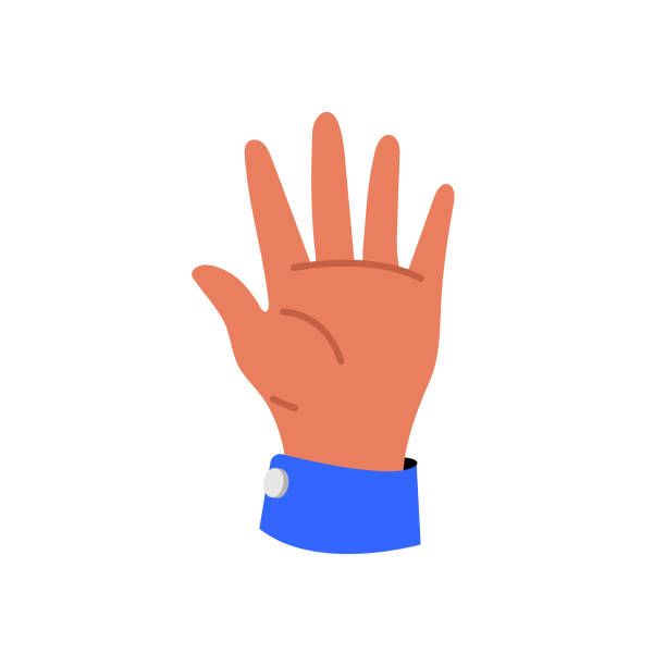 Hello and Palm Hand Sign Vector Design. Scalable to any size. Vector Illustration EPS 10 File. talk to the hand emoticon stock illustrations