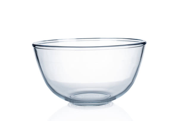 istock Empty glass food bowl isolated on white background 1323202942