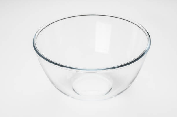 istock Empty glass food bowl on white background 1323203001
