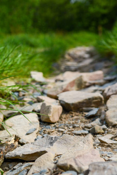 Scenic and rocky cycle or walking route along a countryside path