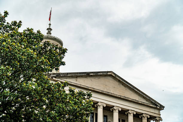 budynek kapitolu stanu tennessee - tennessee nashville capital government zdjęcia i obrazy z banku zdjęć