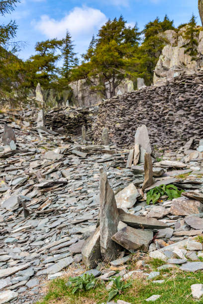 The old slate quarry, Castle Crag, Lake District, UK.