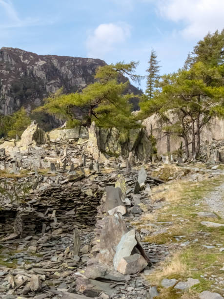The old slate quarry, Castle Crag, Lake District, UK.