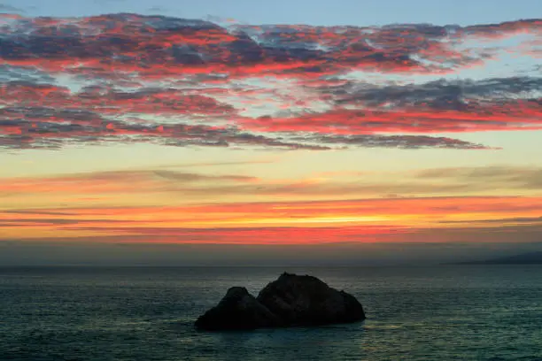 Photo of Vibrant skies over Seal Rock Islands via the Cliff House