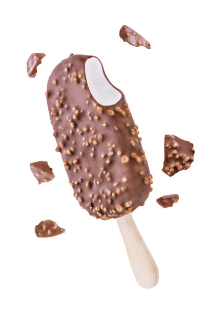 istock Vanilla ice cream with crispy rice and chocolate glaze on a stick on a white isolated background 1323208322