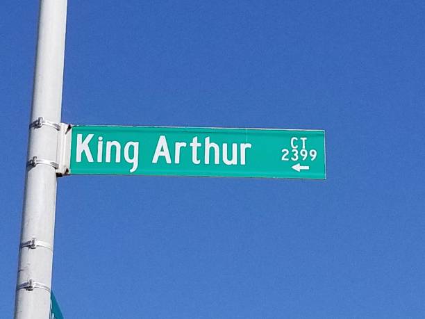 King Arthur Court Street Sign stock photo