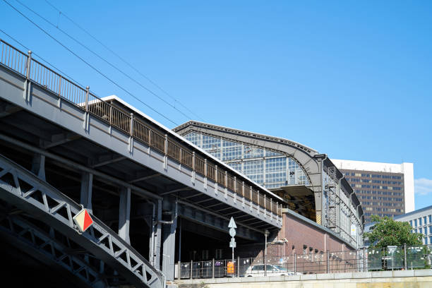 istock train station Friedrichstrasse in Berlin seen from the river Spree 1323210467