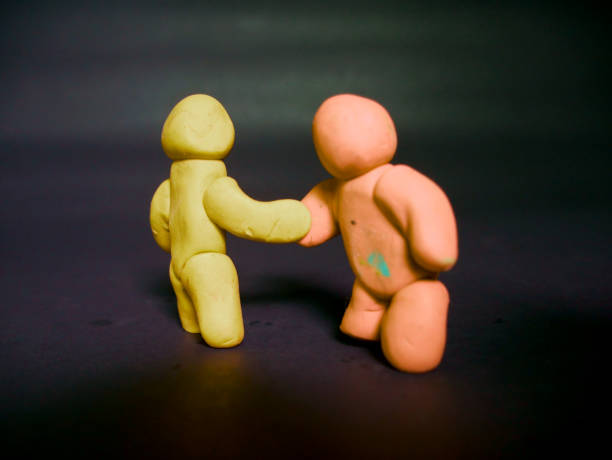 istock Hand made clay art toys with concepts 1323211316