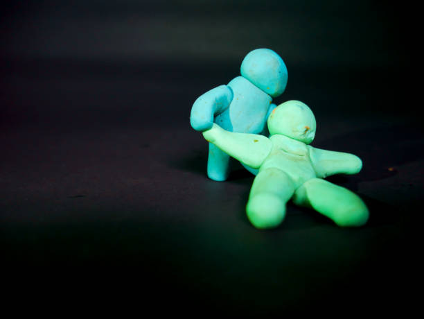 istock Hand made clay art toys with concepts 1323212097
