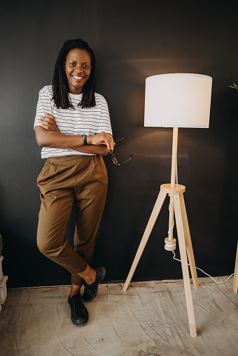 Young business woman in office