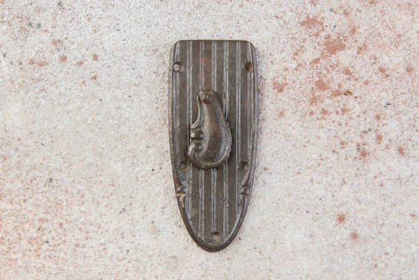 istock Antique brass keyhole lock cover 1323222124