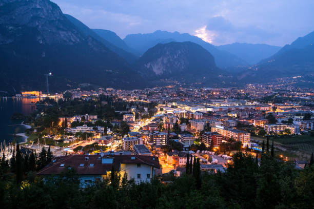 istock Riva del Garda in the sunset light 1323227059