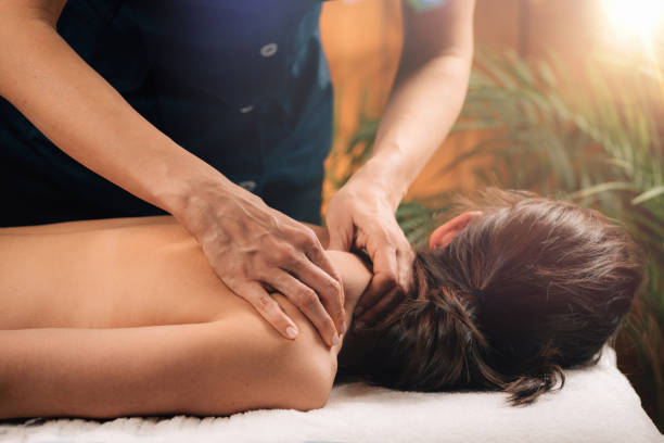 istock Woman Enjoying Deep Tissue Massage 1323234961