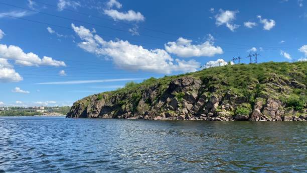 istock Boat trip around Khortitsa island. 1323235227
