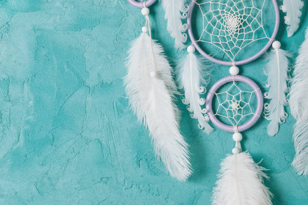 istock Lilac cream white dream catcher 1323235321