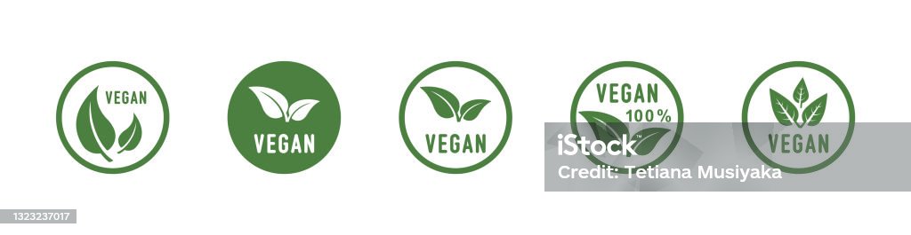 Vegan round icons set. Vegan food sign with leaves. Logo. Tag for cafe restaurants packaging design. Bio, Ecology, Organic Logos and Badges, Label. Vegan food diet icon, bio and healthy food. Vector - Royalty-free Vegan arte vetorial Vegan round icons set. Vegan food sign with leaves. Logo. Tag for cafe restaurants packaging design. Bio, Ecology, Organic Logos and Badges, Label. Vegan food diet icon, bio and healthy food. Vector - Royalty-free Vegan arte vetorial